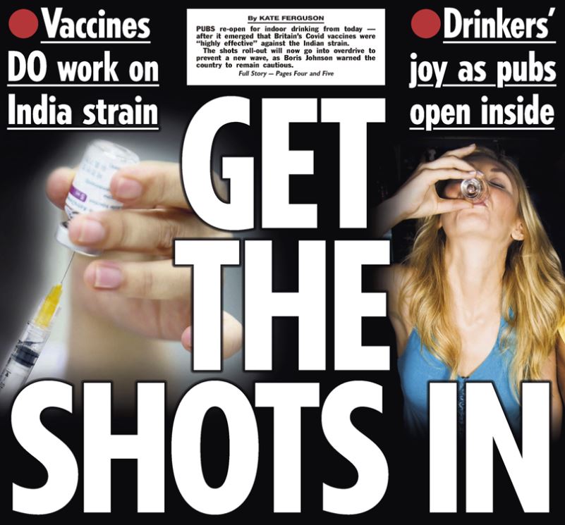 Get the shots in - The Sun 17-5-2021 - enlarge
